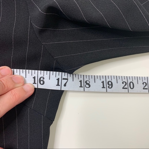 Vintage Black Pinstripe One Button Blazer COUNTESS - Picture 13 of 15